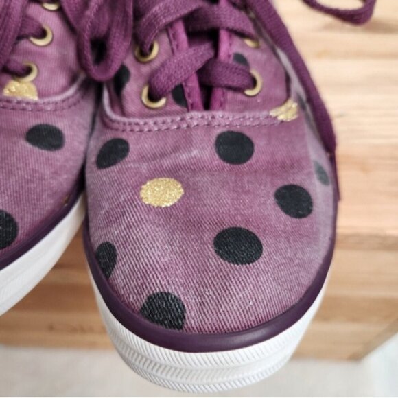 Keds x Taylor Swift Champion Gold  Black Polka Dot Low Top Sneakers Size 7 - Picture 7 of 14